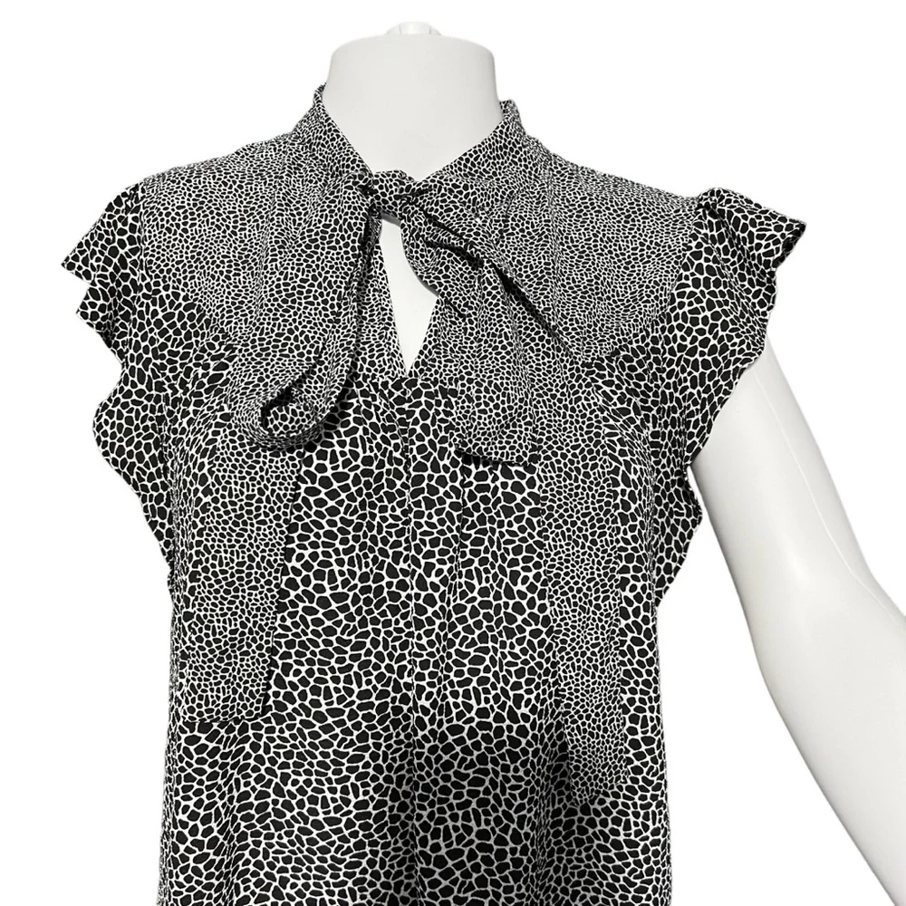 Michael Kors - Womens Ruffle Sleeve Top - Sz. SM - Picture 2 of 8